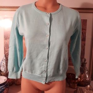 Persaman pearl button sweater NWT